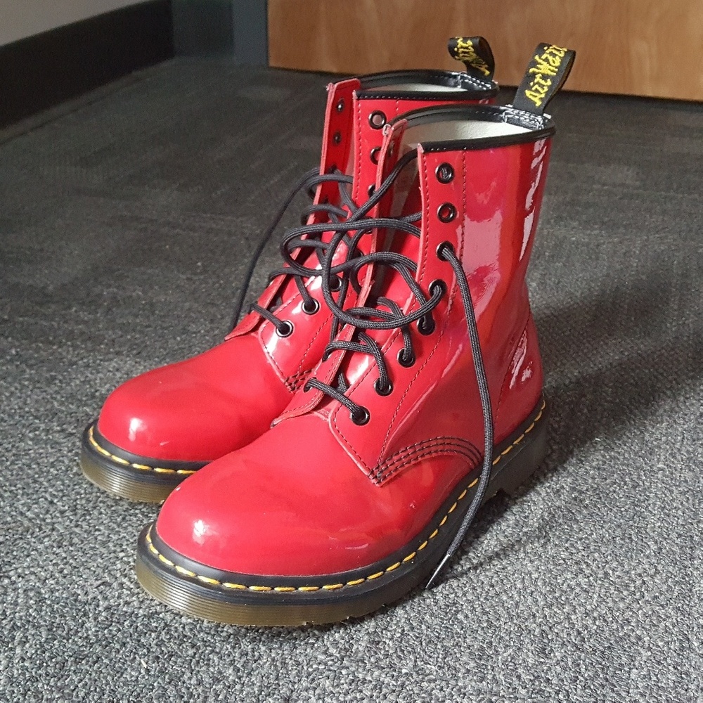 Red Patent Doc Martens size 9